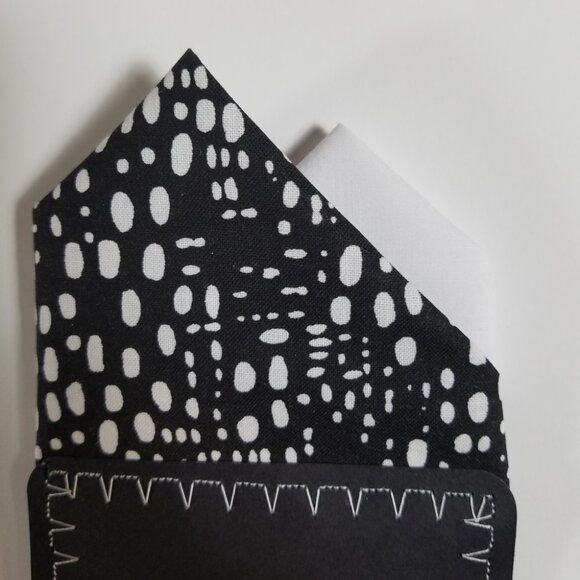 NEW - Contrasting Color 100% Cotton Pre-Folded Pocket Square Handkerchief Insert - Picture 7 of 7